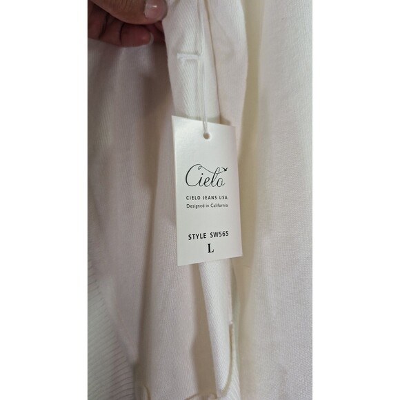 CIELO Lightweight Open L/S Cardigan Women Sz Large Office Casual Academia Basic - Picture 4 of 8